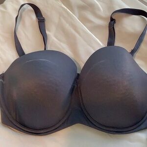 Black/Gray Underwire Convertible Bra 34 DD